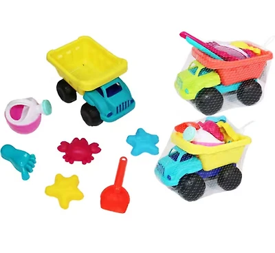 Dump Truck Beach Set - 7 Pieces, Assorted Colours