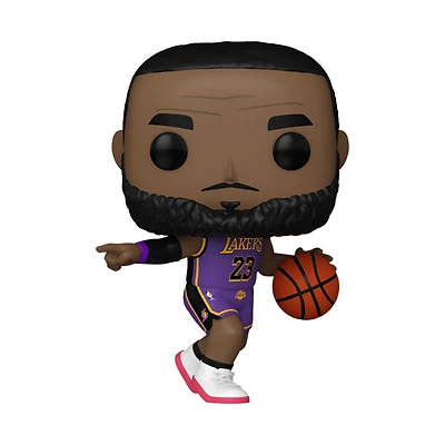 Funko Pop! NBA: Los Angeles Lakers - LeBron James Pointing (Purple Jersey) Figurine En Vinyle