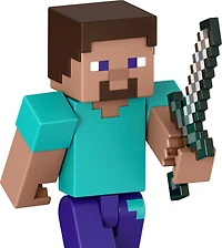 Collection de figurines et d'accessoires Minecraft, échelle de 3,25 pouces et design pixelisé (les personnages peuvent varier)