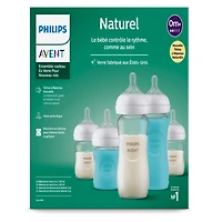 AventEnsemble de biberons en verre nat