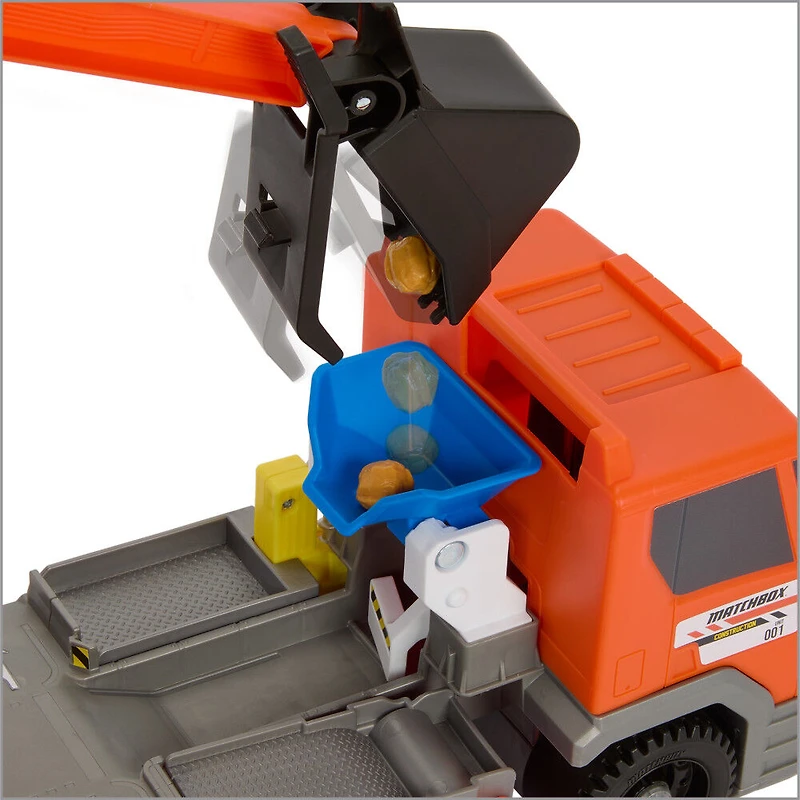 Matchbox-Action Drivers-Excavatrice transformable-Camion de chantier