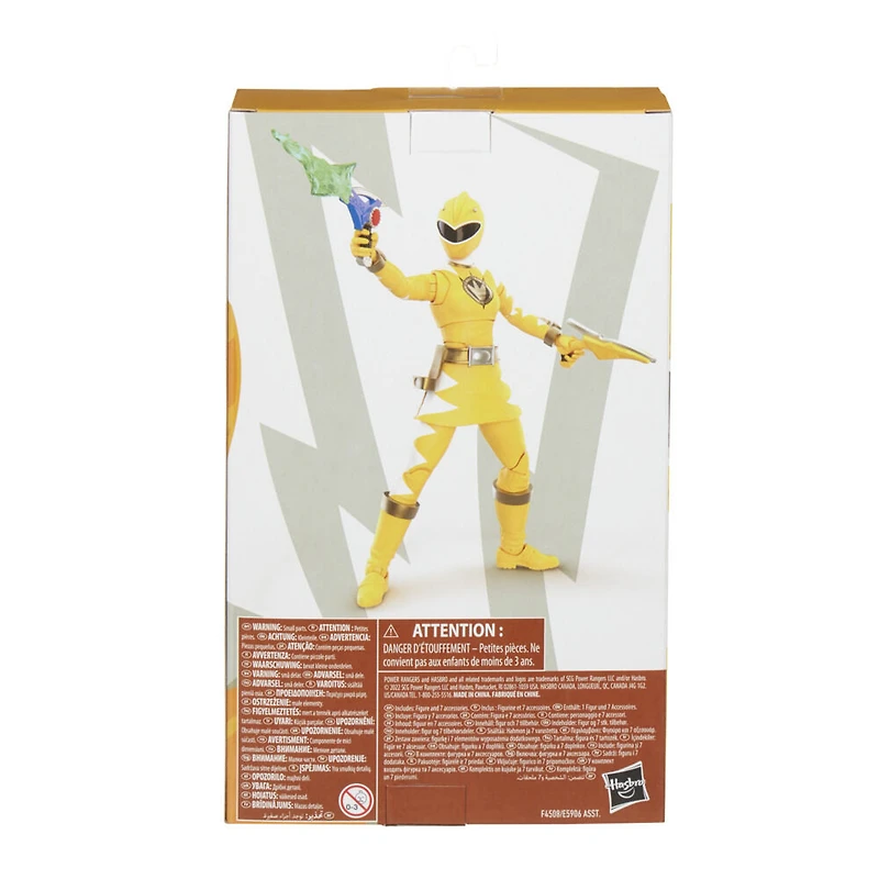 Power Rangers Lightning Collection, Dino Tonnerre Ranger Jaune, figurine articulée premium de 15 cm de collection avec accessoires