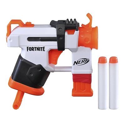 Nerf Fortnite Micro Tac SMG, mini-blaster à fléchette, design Fortnite Tac SMG, inclut 2 fléchettes Nerf Elite officielles