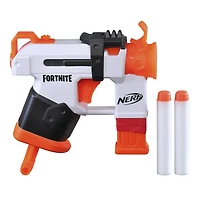 Nerf Fortnite Micro Tac SMG, mini-blaster à fléchette, design Fortnite Tac SMG, inclut 2 fléchettes Nerf Elite officielles