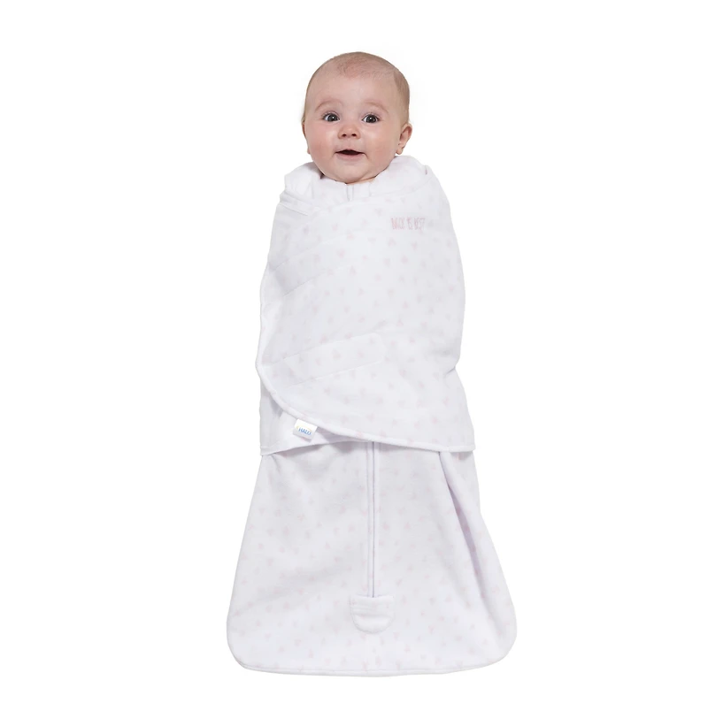 HALO SleepSack Swaddle - Micro Toison - Pink Hearts - Petit.