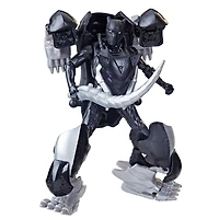 Marvel Mech Strike Mechasaurs, figurine Black Panther de 10 cm avec Sabre Claw Mechasaur, jouet de super-héros