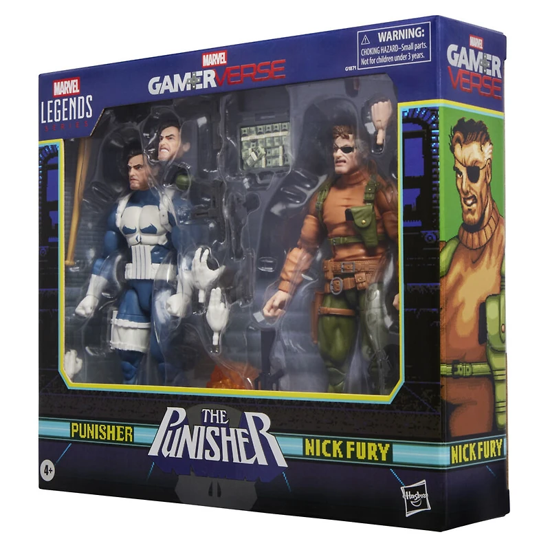 Marvel Legends Series Gamerverse Punisher et Nick Fury, figurines de collection