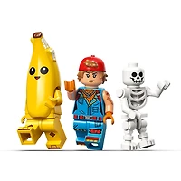 LEGO Fortnite Le camp de Peely et Sparkplug, Ensemble de Construction avec Figurines de Jeu Vidéo 77075