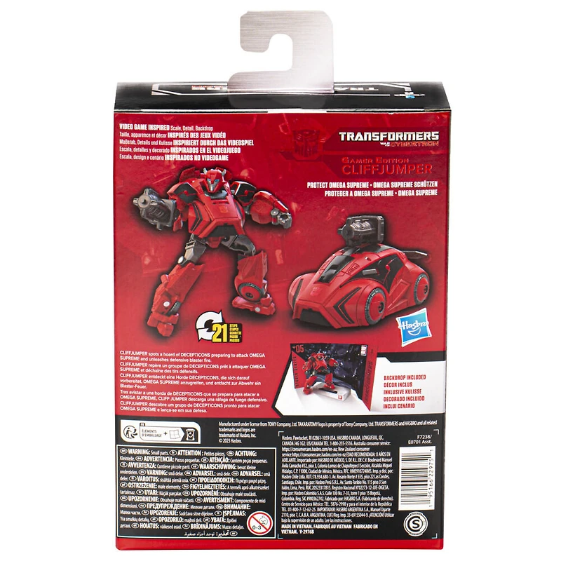 Transformers Generations Studio Series 05, figurine Gamer Edition Cliffjumper classe Deluxe de 11 cm, Transformers: War for Cybertron