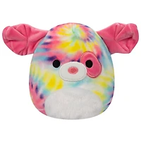 Squishmallows 5" Flip-A-Mallows - Laura/Shena - Chat tigré rose/Chien tie-dye arc-en-ciel