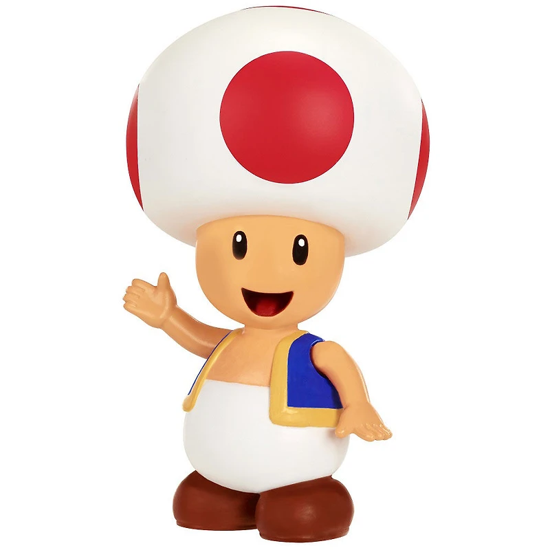  Nintendo -  Figurines de 4 pouces Monde de Nintendo Vague 7 - Toad Rouge