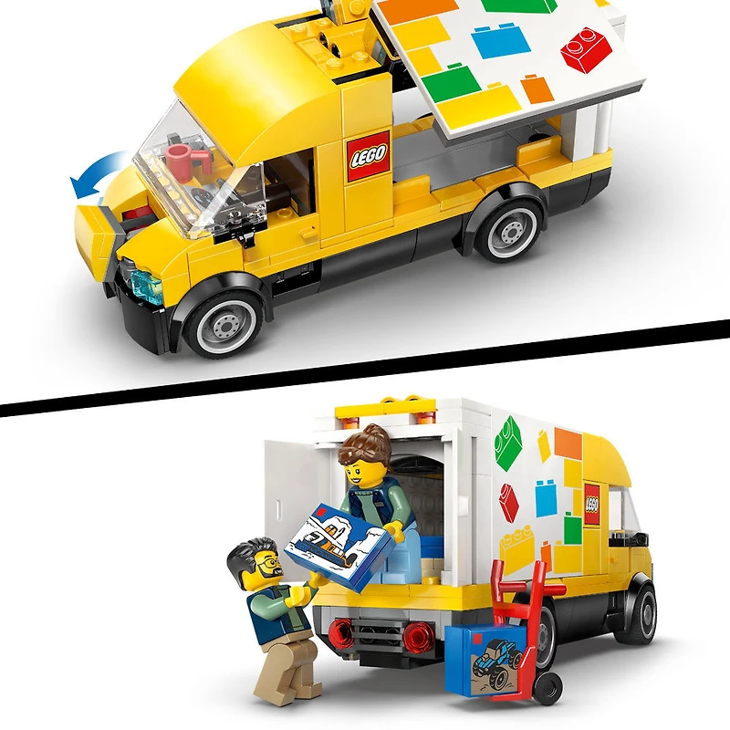 LEGO City : La fourgonnette LEGO - Ensemble de construction pour les amateurs d'ensembles de voitures - À partir de 6 ans - 2 figurines - 60500