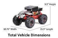 Camion Monstre Hot Wheels 1/10e avec Phares qui S'Allument et Bruits de Moteur - Bone Shaker