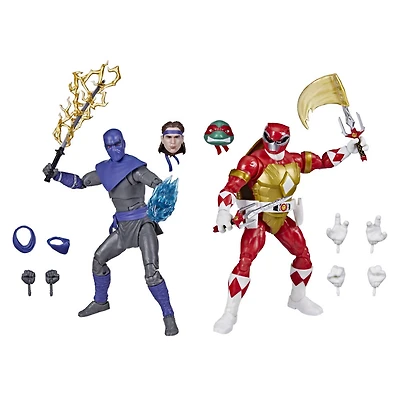 Power Rangers X Teenage Mutant Ninja Turtle figurines Morphed Raphael Ranger rouge et soldat Tommy