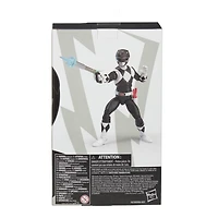Power Rangers Lightning Collection, Mighty Morphin Power Ranger, Ranger Noir, figurine premium de 15 cm de collection avec accessoires