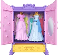 Disney Princess-Coffret La Garde-Robe Royale-avec 2petites poupées - Notre exclusivité