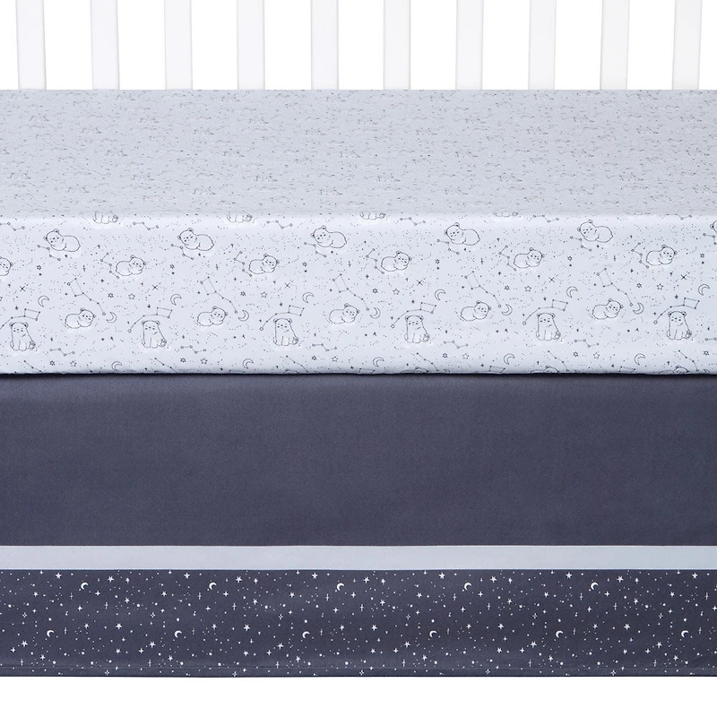 Ensemble De Literie De Berceau 4 Pièces Ourson Sommeillant