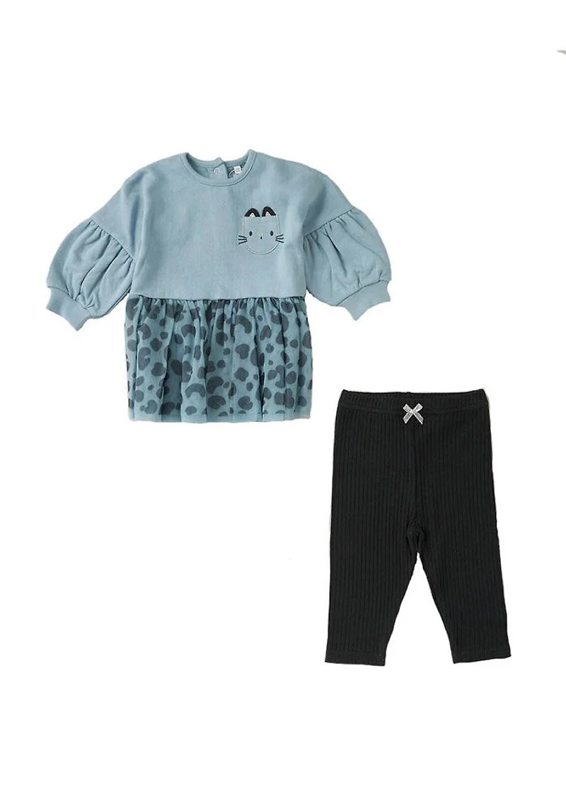 Lily & Jack 2 Piece Tutu Legging Set Leopard