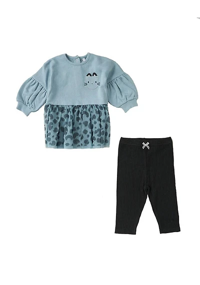 Lily & Jack 2 Piece Tutu Legging Set Leopard