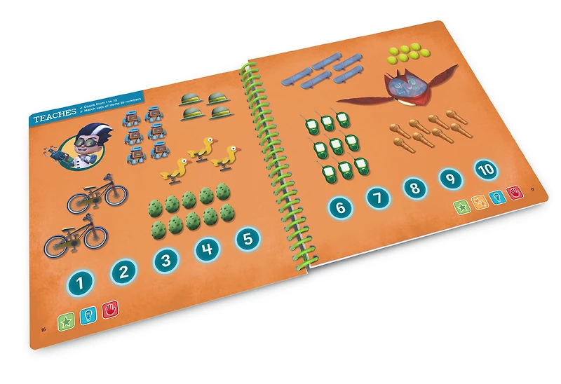 LeapFrog LeapStart 3D Moonlight Hero Math with PJ Masks - Livre d'activité - Édition anglaise - Édition anglaise