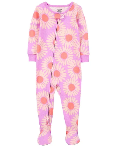 Carter's One Piece Sunflower 100% Snug Fit Cotton Footless Pajamas Purple 3T