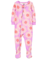 Carter's One Piece Sunflower 100% Snug Fit Cotton Footless Pajamas Purple 3T