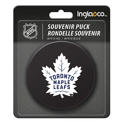 Rondelle noire de base des Toronto Maple Leafs de la LNH dans un emballage blister