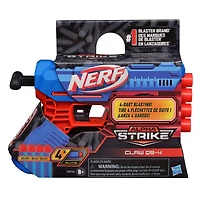Nerf Alpha Strike, blaster Claw QS-4, inclut 4 fléchettes en mousse Nerf Elite officielles, facile à utiliser