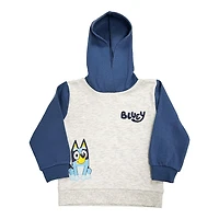 Bluey - Chandail à capuchon - Gris chiné et bleu - Taille 5T - Exclusivité Toys "R" Us