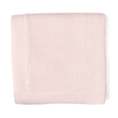 Baby Mode Signature rose Tricot Couverture avec bordure