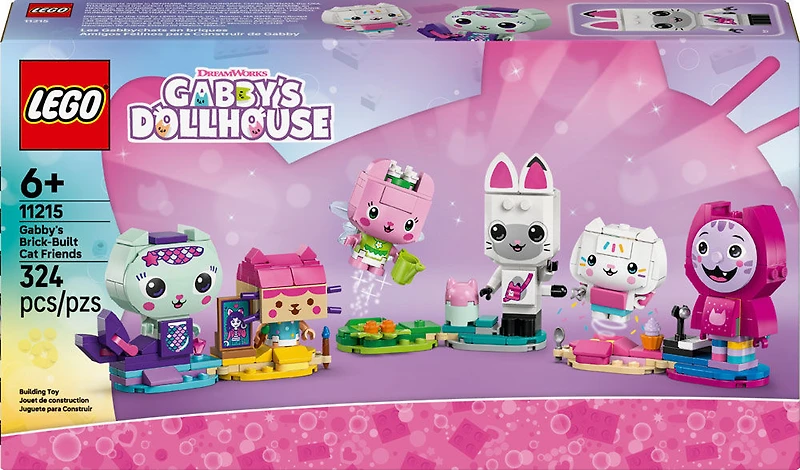 LEGO Gabby et la Maison Magique Les Gabbychats en Briques, Figurines Animales, Jouets de Simulation 11215