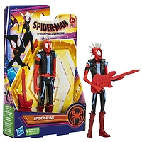 Marvel Spider-Man : Across the Spider-Verse, figurine Spider-Punk de 15 cm avec accessoire, jouet Marvel pour enfants à partir de 4 ans