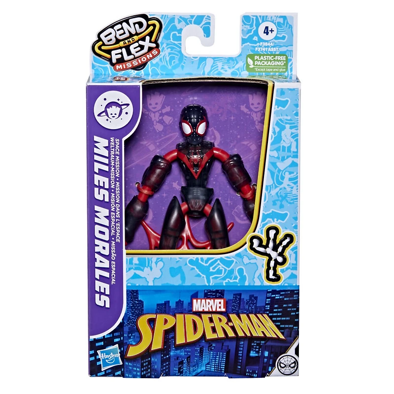 Marvel Spider-Man Bend and Flex Missions Miles Morales Mission dans l'espace, figurine