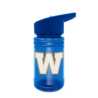 Bouteille d'eau bleu 16 onces bouchon paille pour enfants evec poignée LCF Winnipeg Bluebombers