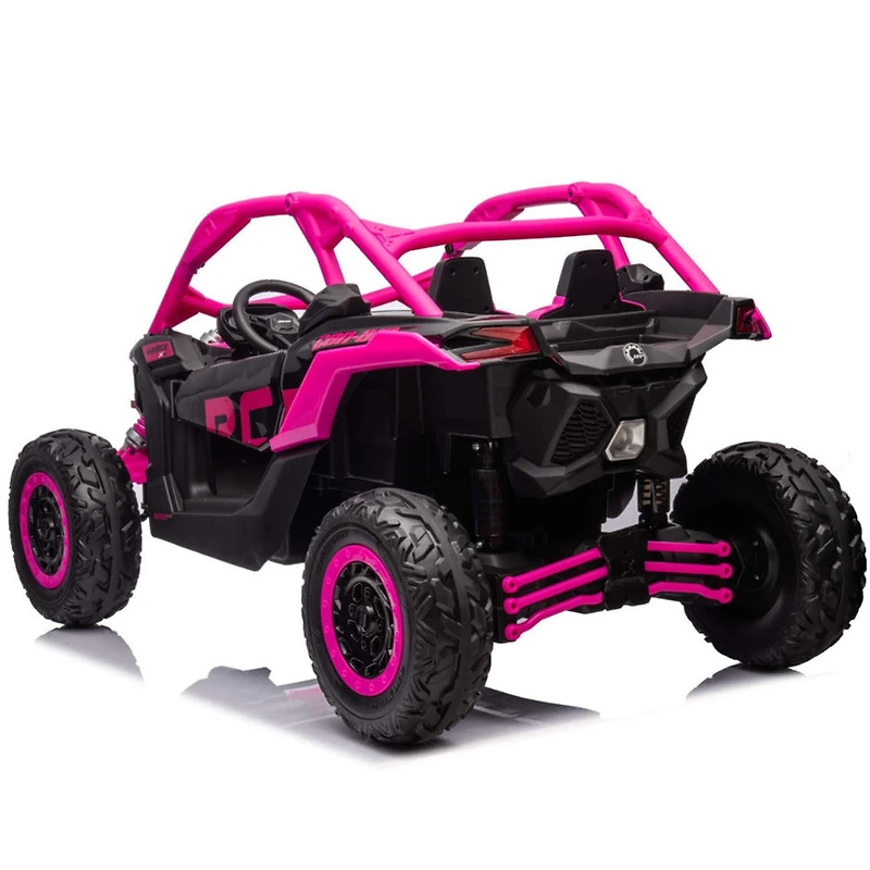 KIDSVIP Can-Am Maverick 2X24V Buggy UTV 4X4 pour enfants et tout-petits avec RC - Rose
