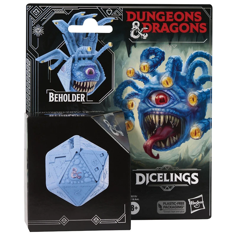 Dungeons and Dragons Dicelings, figurine convertible de collection D&D tyrannoeil bleu