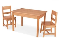 KidKraft - Table rectangle et 2 chaises - Bois naturel