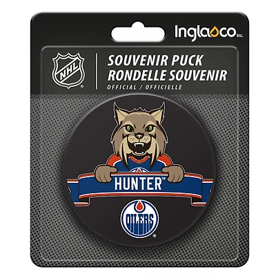 NHL Edmonton Oilers black mascot puck in blister package