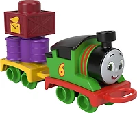 Thomas & Friends My First Percy Push-Along Toy Train with Stacking Cargo for Toddlers