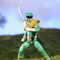 Power Rangers Lightning Collection Mighty Morphin, figurine de Ranger vert, avec accessoires