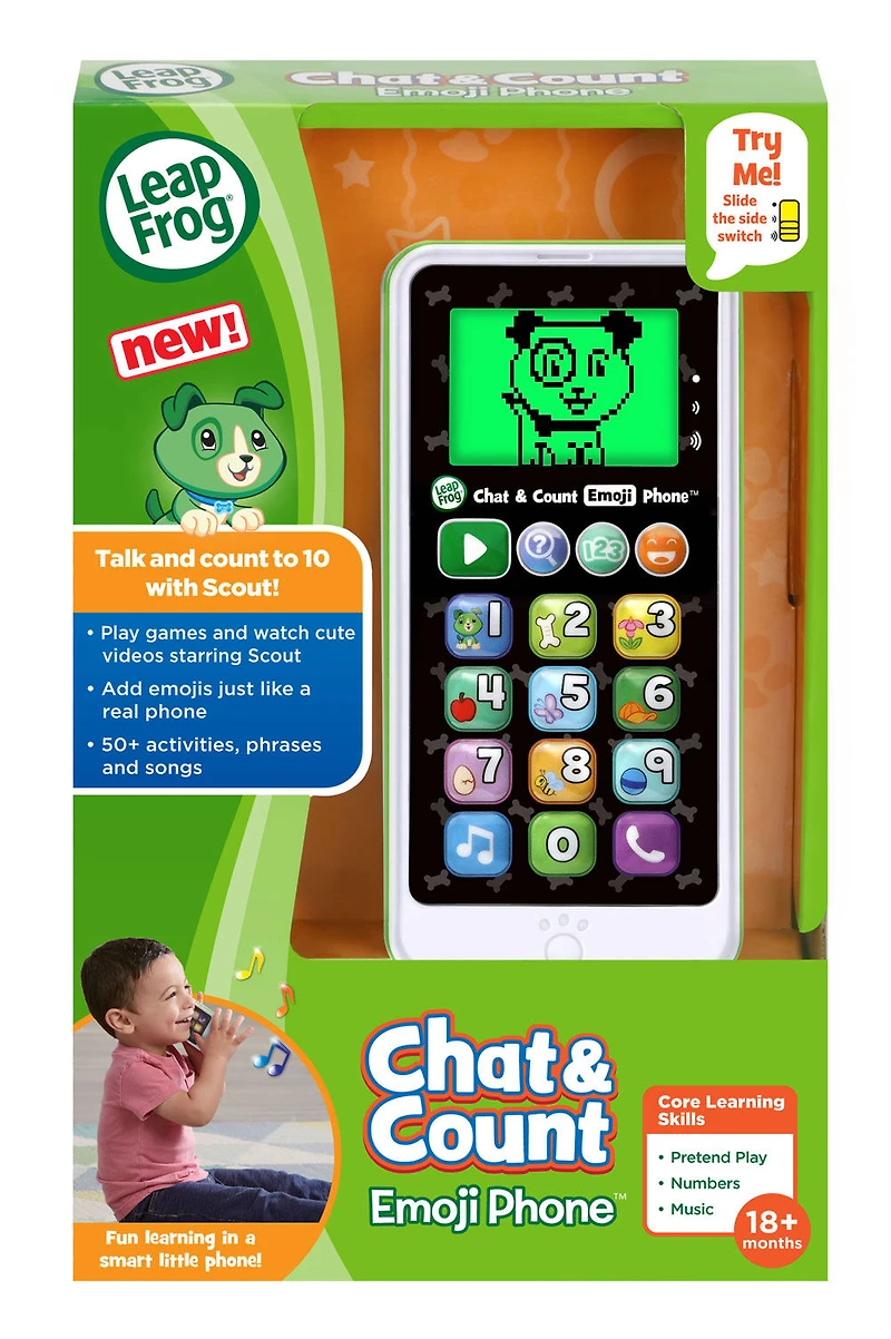LeapFrog Mon téléphone émoti'fun Scout - Vert - Édition anglaise