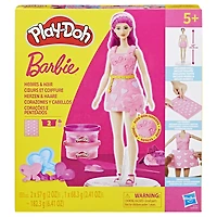 Play-Doh Barbie Coeurs et coiffure, coffret de pâte à modeler