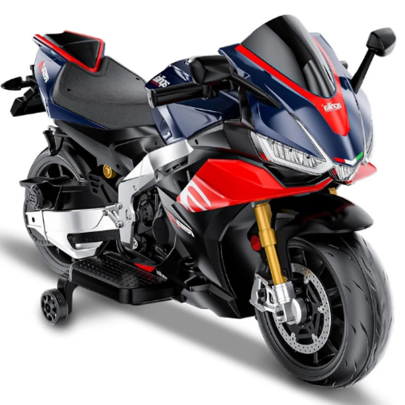 KIDSVIP Moto améliorée sous licence Aprilia RSV4 12 V avec roues en caoutchouc