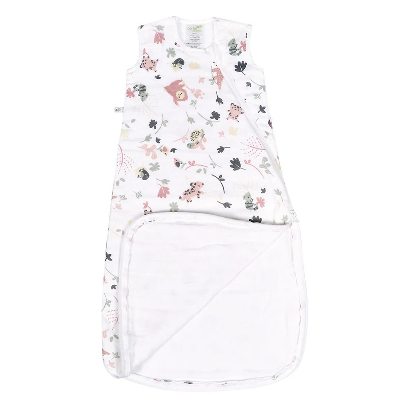 Perlimpinpin-Muslin sleep bag 1.5 TOG-Jungle lotus-0-6m