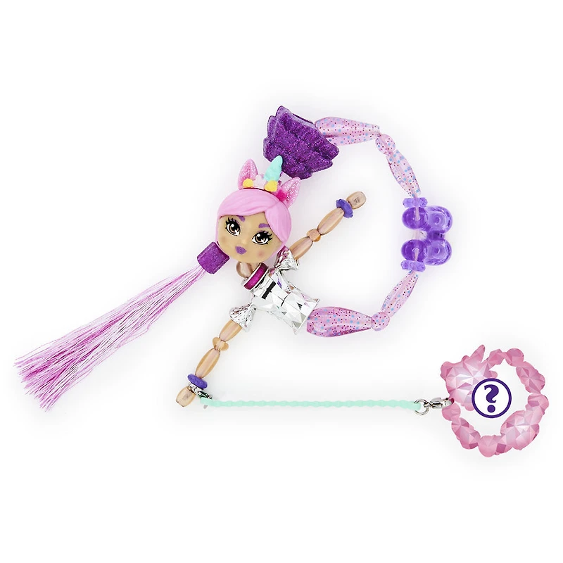 Twisty Girlz, Glitzy Bitsy Transforming Doll to Collectible Bracelet with Mystery Twisty Petz