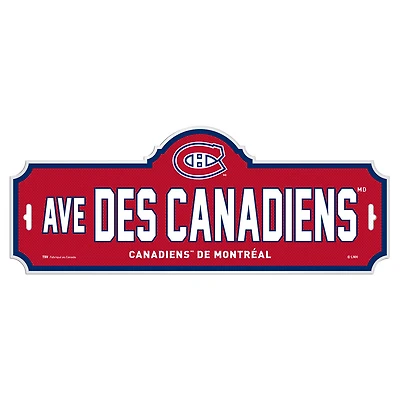 Plaque de rue des canadiens de montreal de la LNH