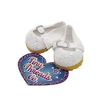 Chaussures à paillettes pour poupée de 36 cm
