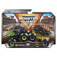 Monster Jam, Monster trucks officiels en métal moulé Bakugan Dragonoid Vs. Batman, échelle 1:64, jouets pour garçons à partir de 3 ans