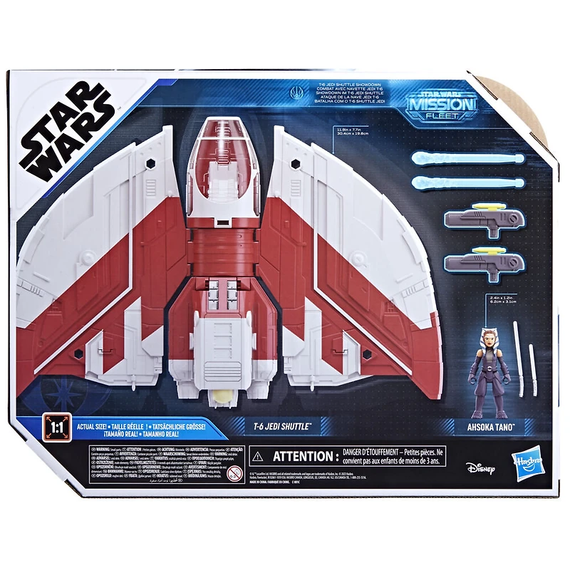 Star Wars Mission Fleet T-6 Jedi Shuttle, 2.5 Inch-Scale Ahsoka Action Figure Set