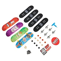 Tech Deck, Coffret de 4 fingerboards Ultra DLX, Skateboards Baker, Mini skateboards personnalisables à collectionner